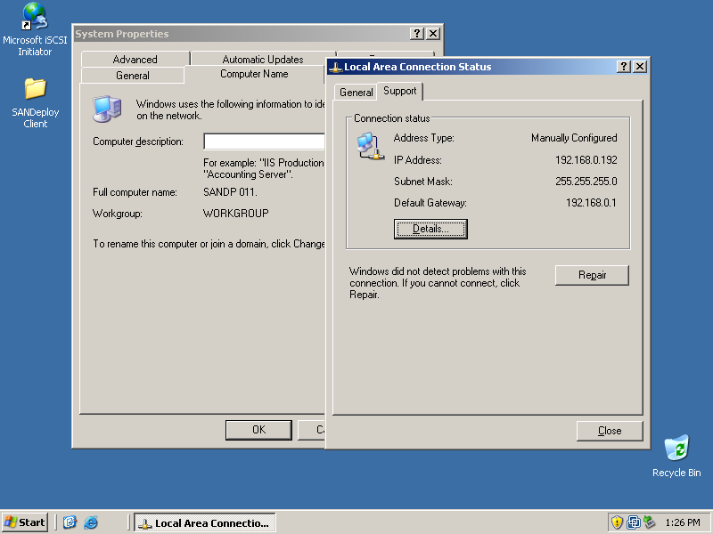 SANDeploy iSCSI SAN iSCSI Boot Target Booting 4