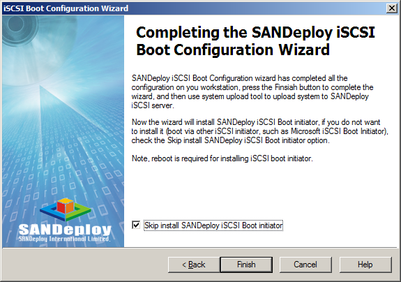 SANDeploy iSCSI SAN iSCSI Boot Target Client Configuration 5