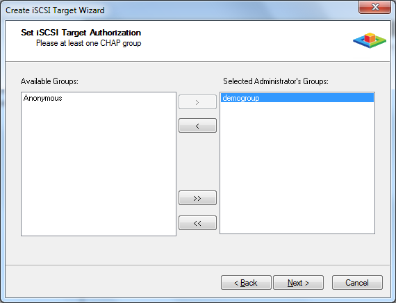 SANDeploy iSCSI SAN iSCSI Boot Target Create Target 3