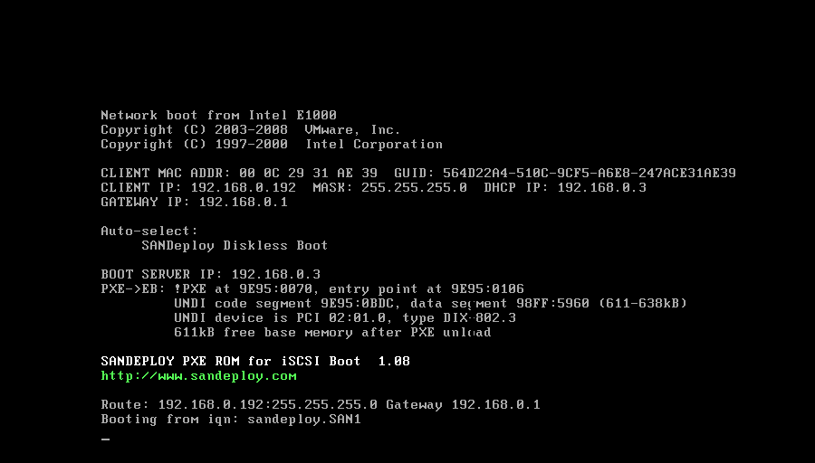 SANDeploy iSCSI SAN Install Windows 2008 1