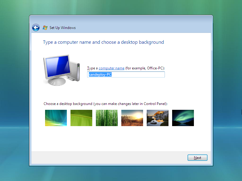 SANDeploy iSCSI SAN Install Windows Vista 8