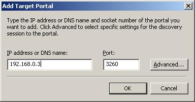 SANDeploy iSCSI SAN iSCSI Boot Target Log on with MS Initiator 3