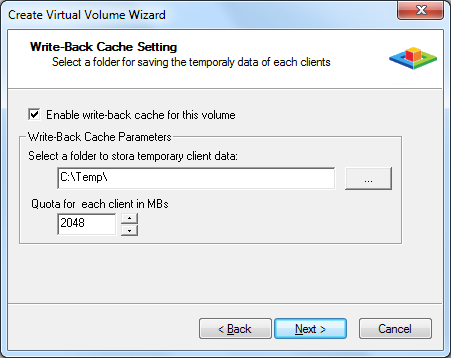 SANDeploy iSCSI SAN iSCSI Boot Target Create Volume 3